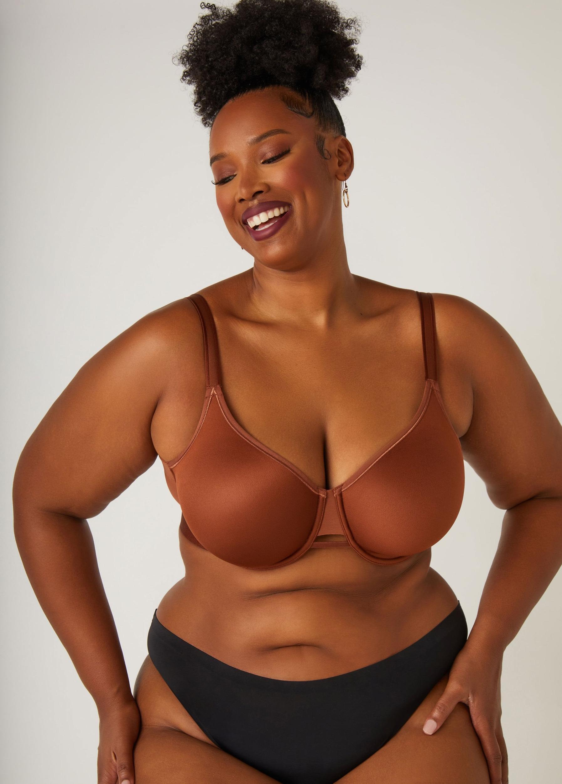Plus Size Paneled Side Smoothing Minimizer Bra Ashley Stewart Product Image