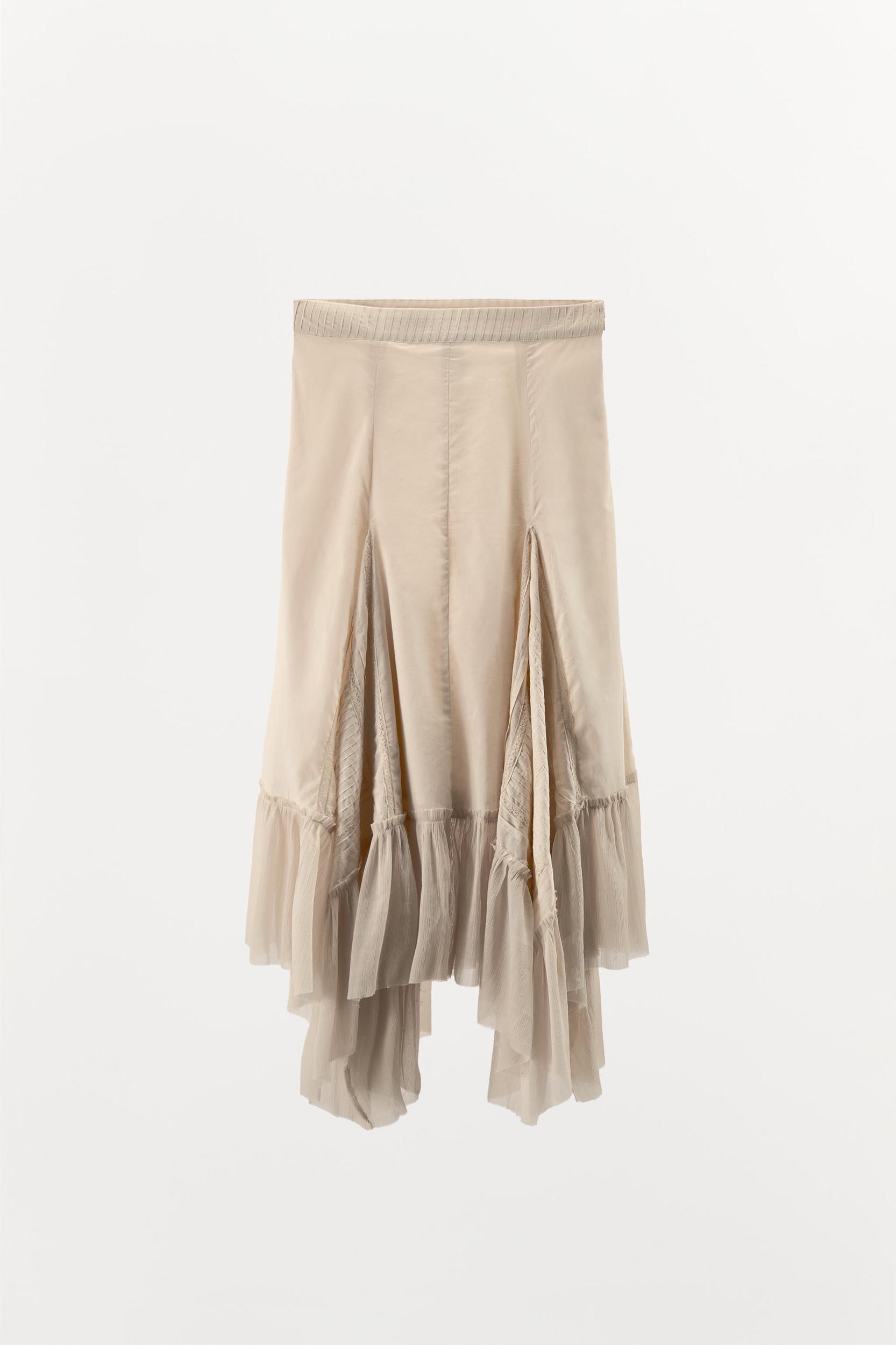 ASYMMETRIC PLEATED SKIRT Product Image