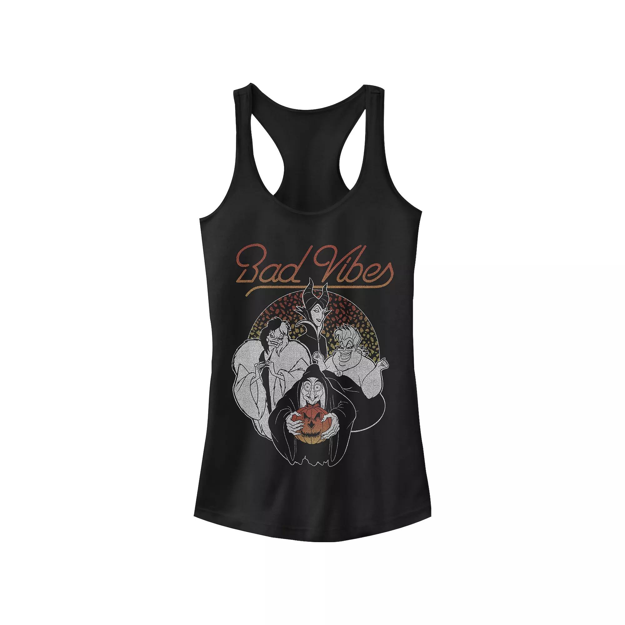 Disney Villains Bad Vibes Halloween Juniors' Racerback Tank Top, Girl's,  Product Image