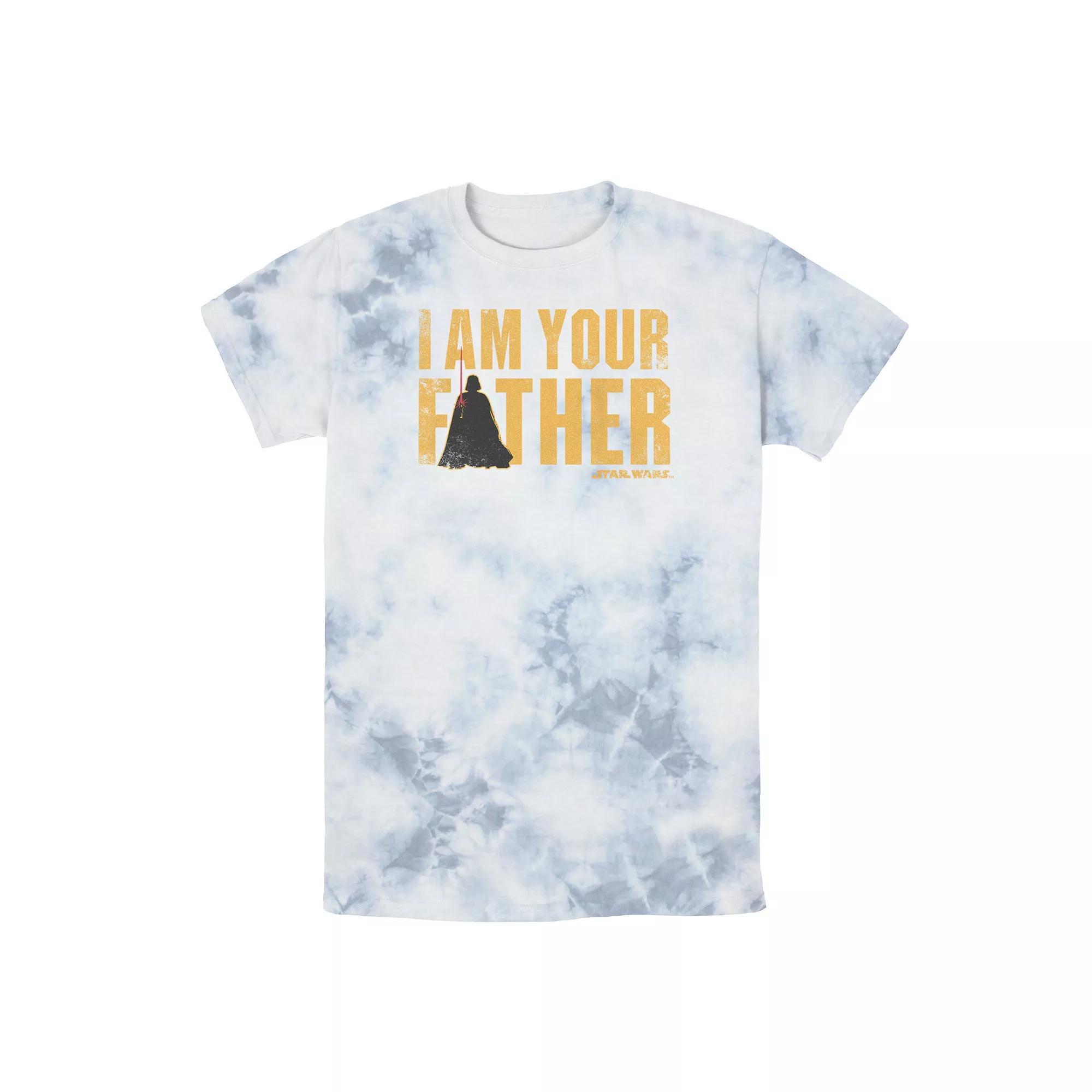 Mens Star Wars Vader I Am Your Father Silhouette Tee, Boys Black Grey Product Image