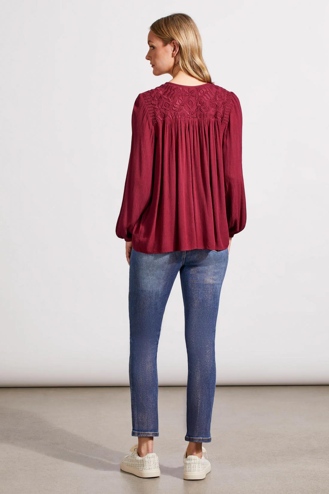 LONG SLEEVE BLOUSE WITH EMBROIDERY Product Image