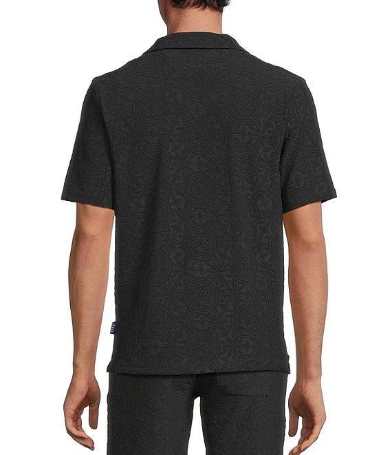 Rowm Big & Tall Short Sleeve Geo Terry Camp Shirt Product Image