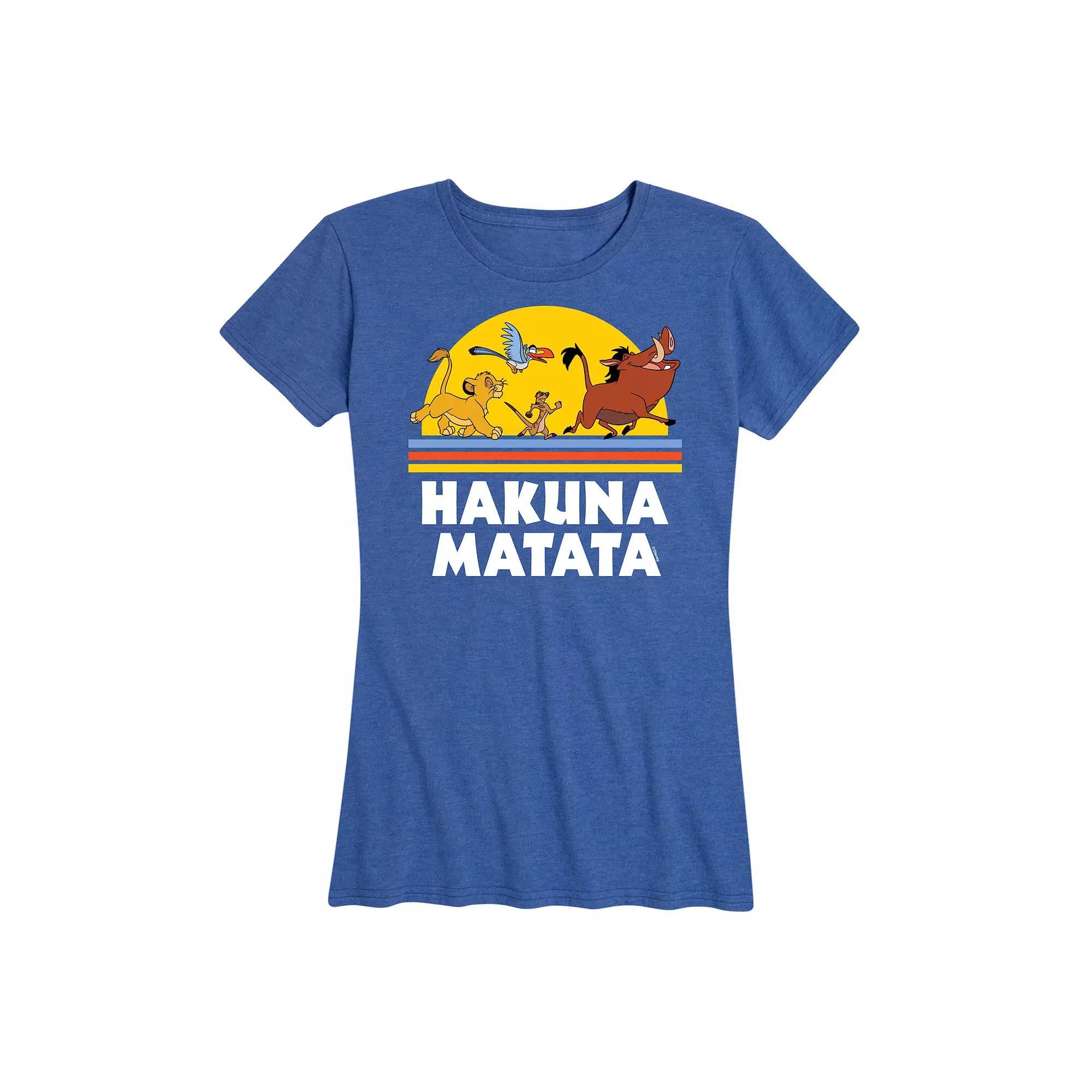 Disney's Lion King Women's Hakuna Matata Sunset Graphic Tee,  Product Image