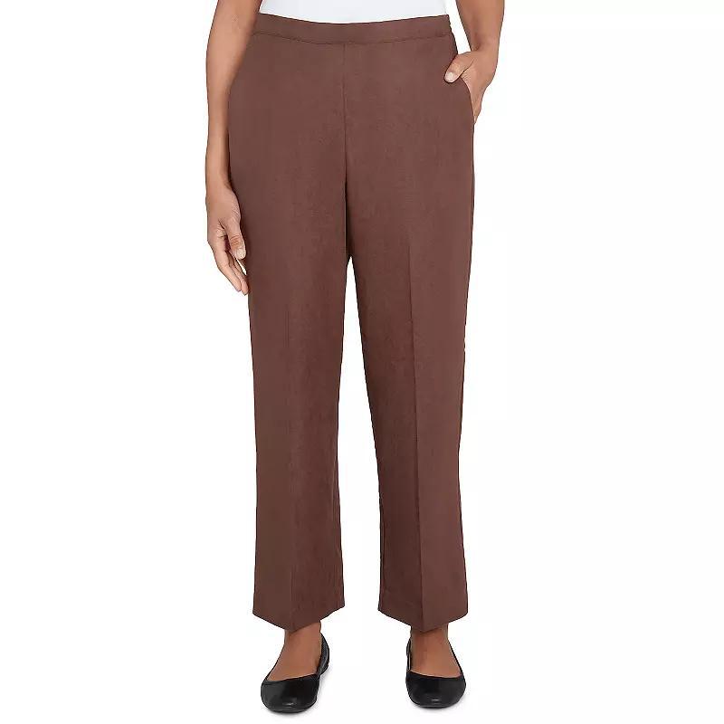 Women's Alfred Dunner Classic Slant Pocket Short Length Pant, Size: 10 Short, Brown Product Image