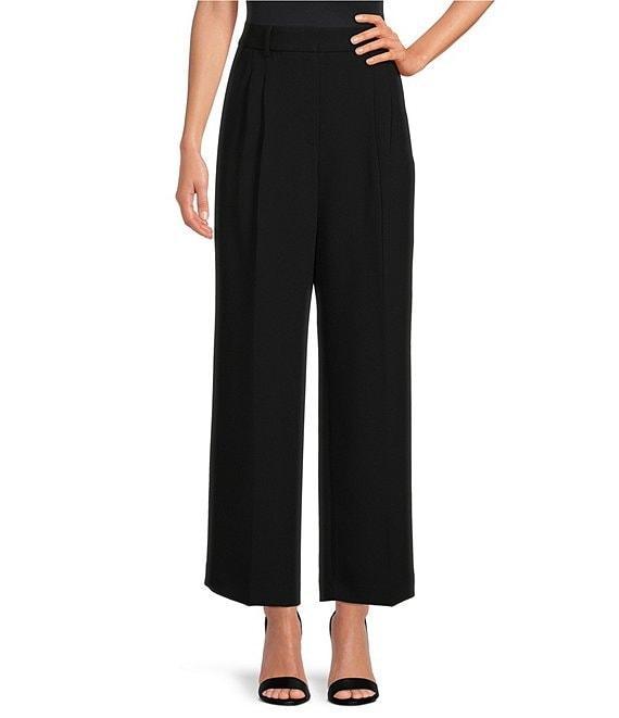 Gianni Bini Hartley Crepe Pleated Straight Wide Leg Coordinating Pants Product Image