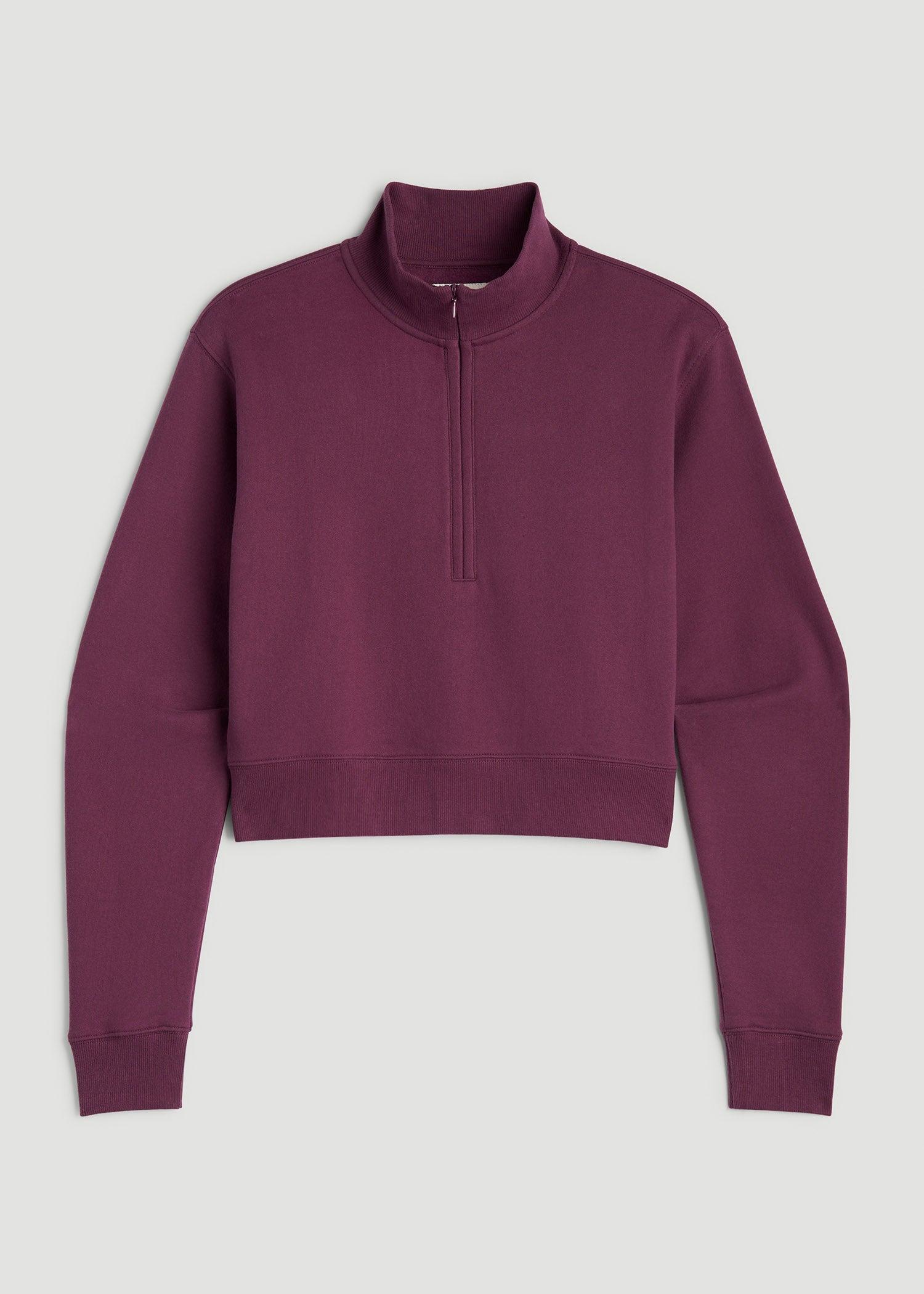 Wearever 2.0 Fleece Half-Zip Cropped Sweatshirt for Tall Women in Purple Gumdrop Product Image