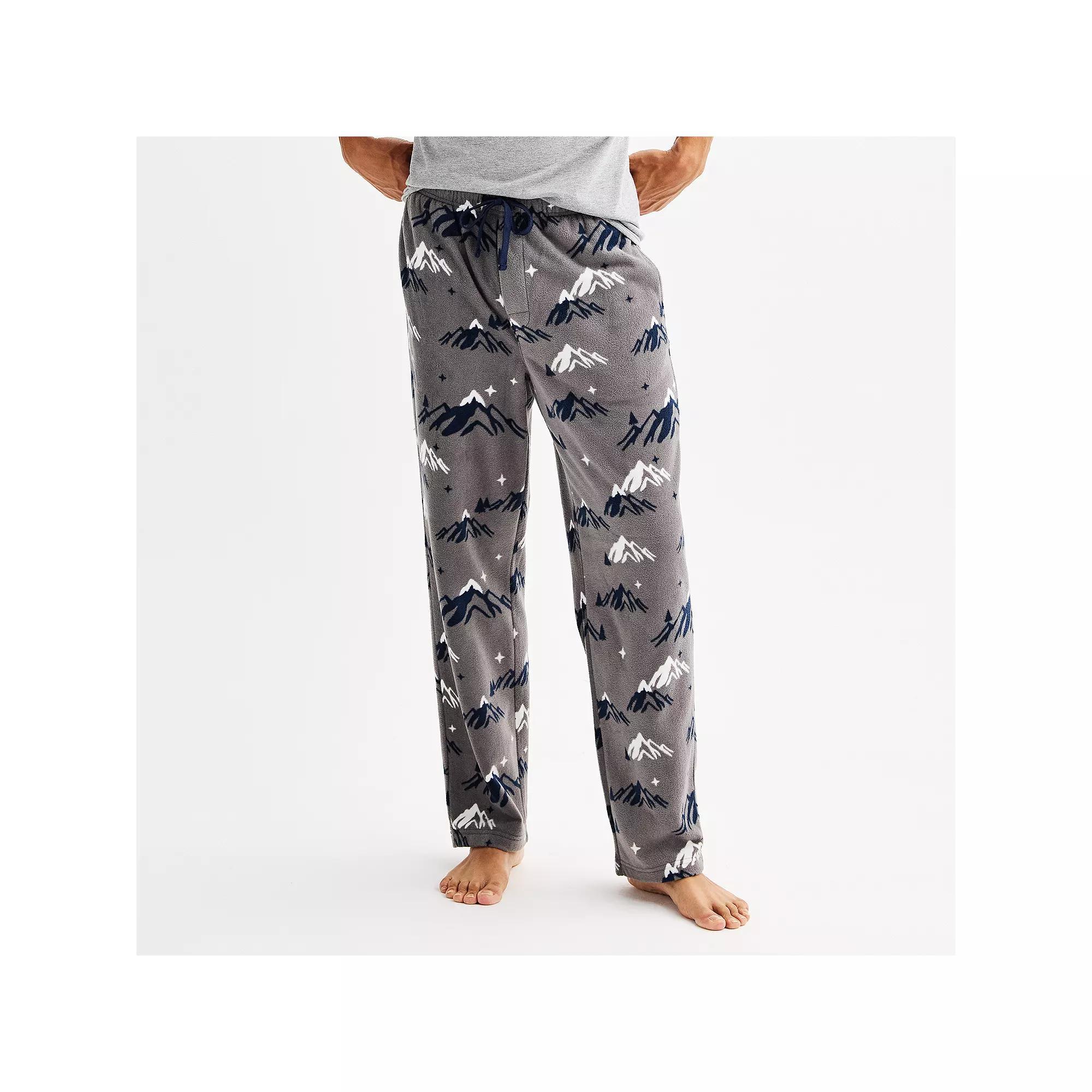 Men's Sonoma Goods For Life® Microfleece Pajama Pants, Size: XXL, Snow Mountain Gray Product Image