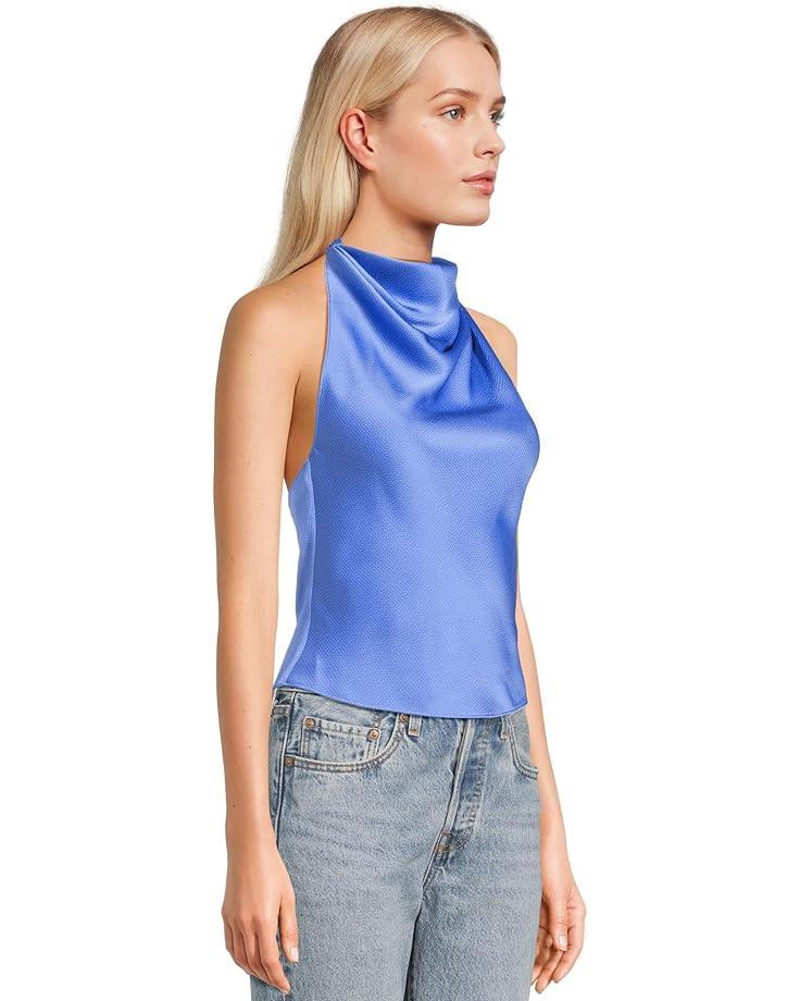 Sleeveless Halter Top With Back Bow Product Image