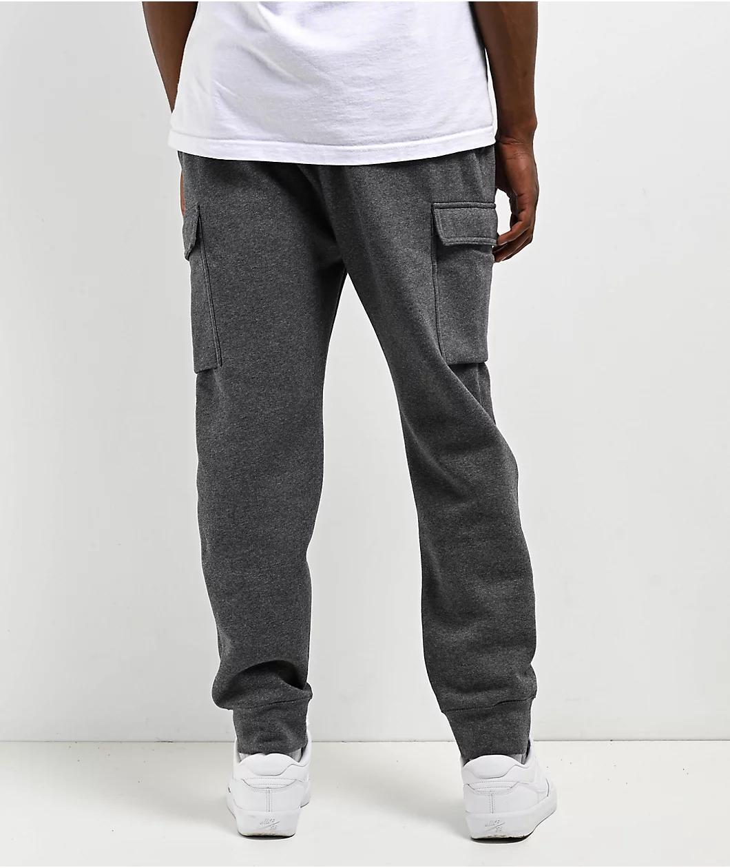 Nike Sportswear Club Charcoal Cargo Jogger Sweatpants Product Image