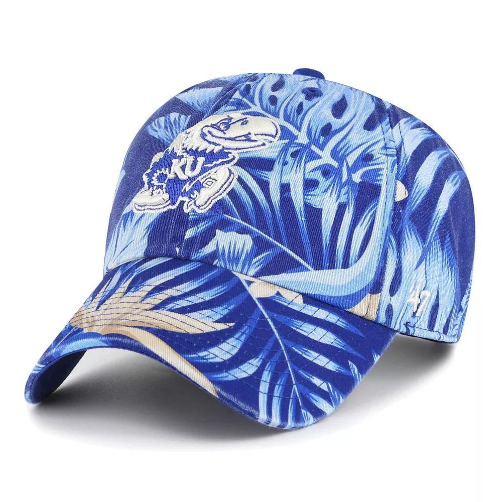 Men's '47 Royal Kansas Jayhawks Tropicalia Clean Up Adjustable Hat, Blue Product Image