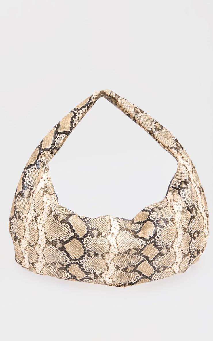 Snake Print Oversized PU Tote Product Image