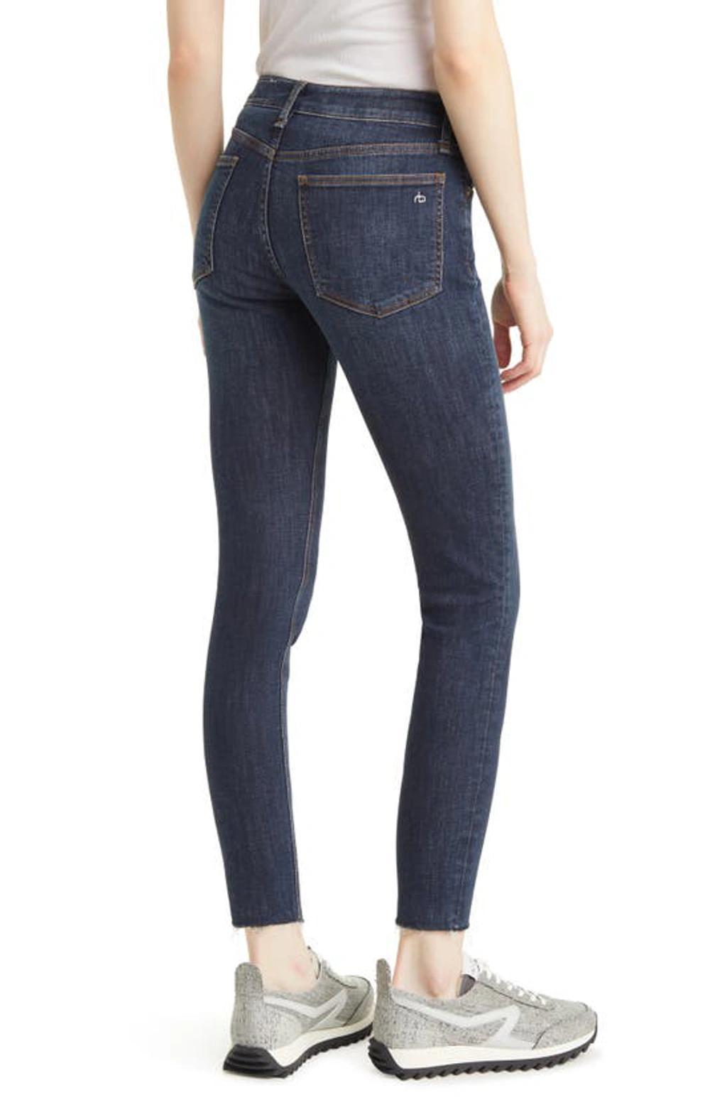 RAG & BONE Cate Brand-embroidered Skinny-fit Mid-rise Stretch-denim Jeans In Carmen Product Image