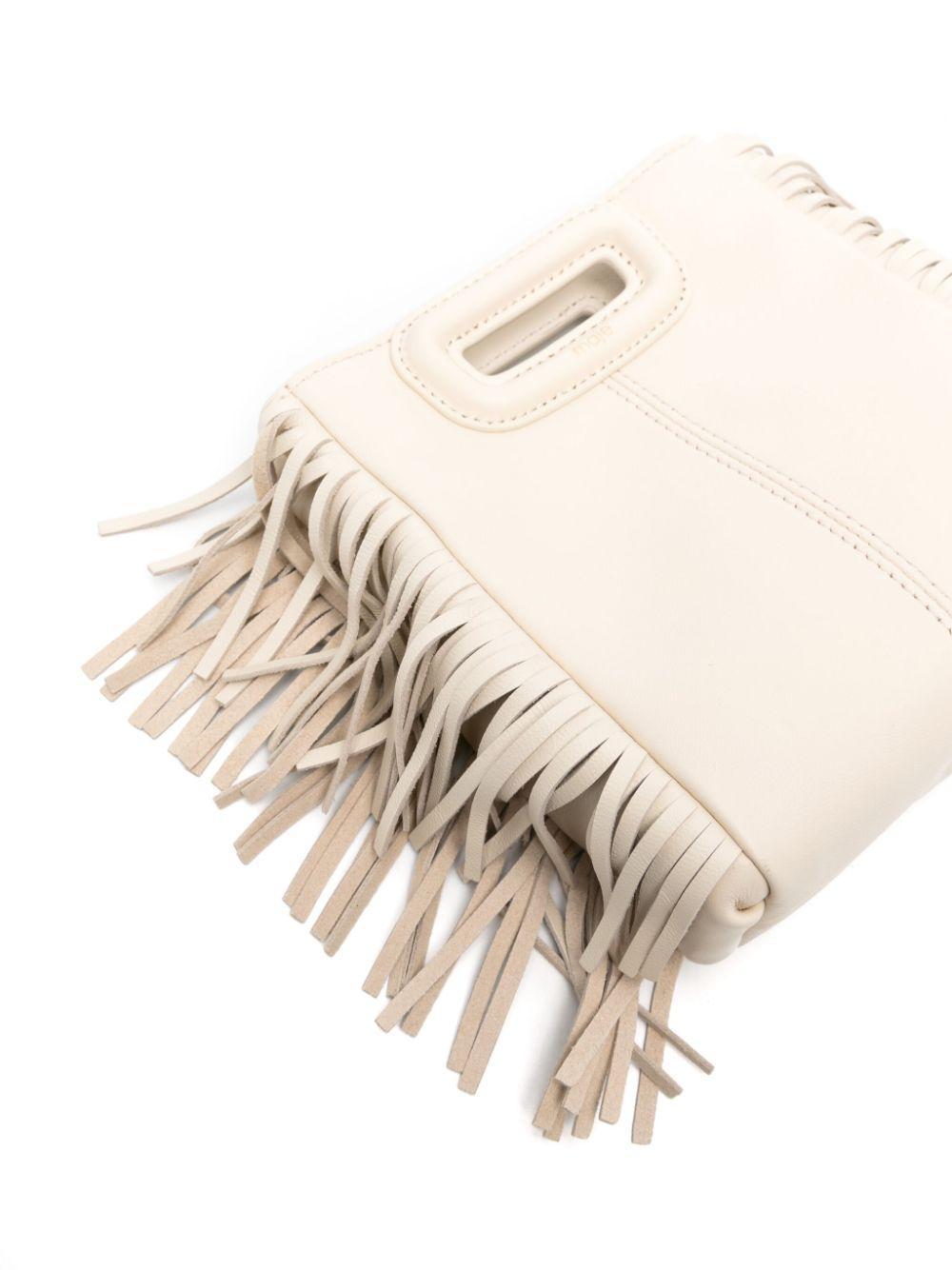 small M fringed leather tote bag Product Image