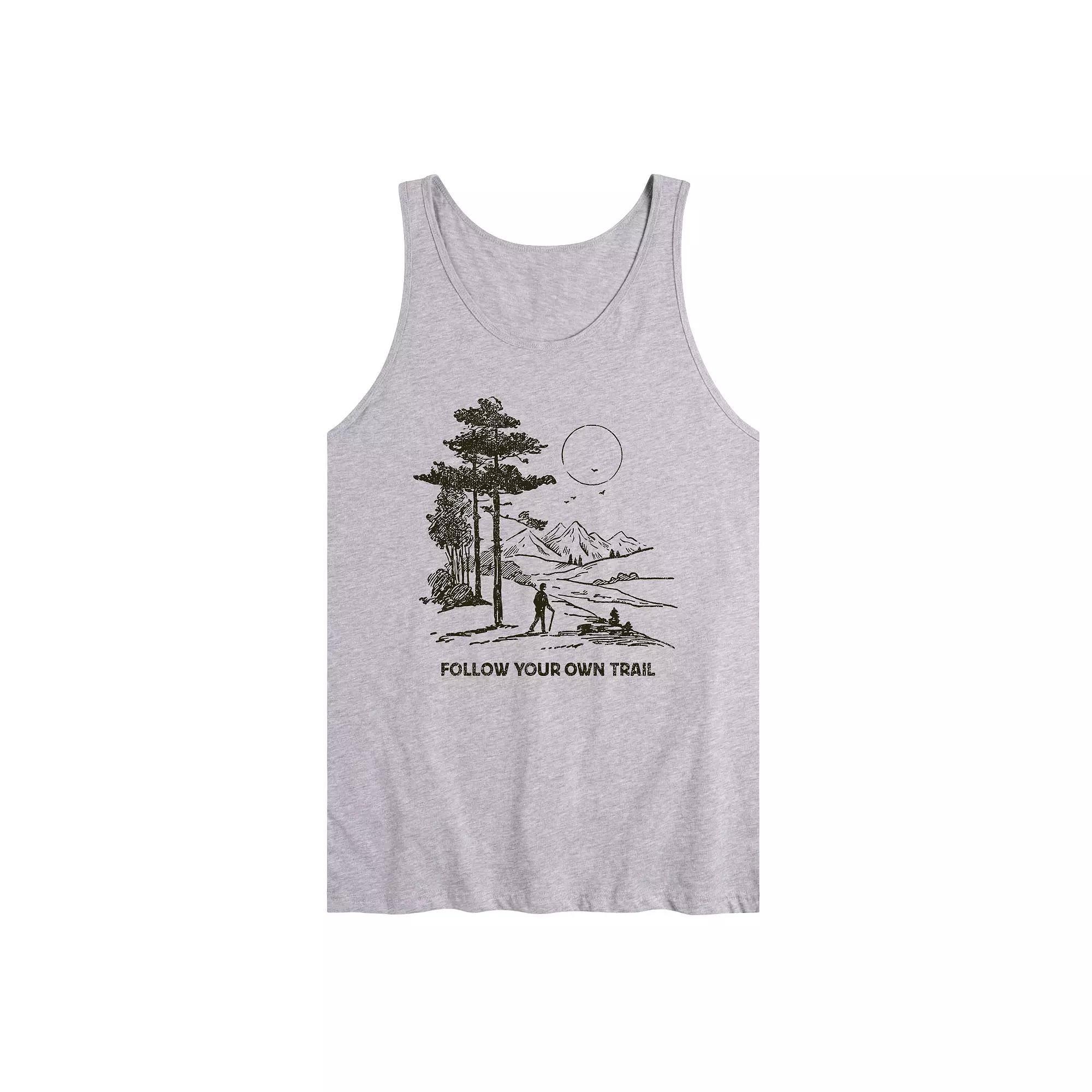 Men's Follow Your Own Trail Graphic Tank Top,  Product Image