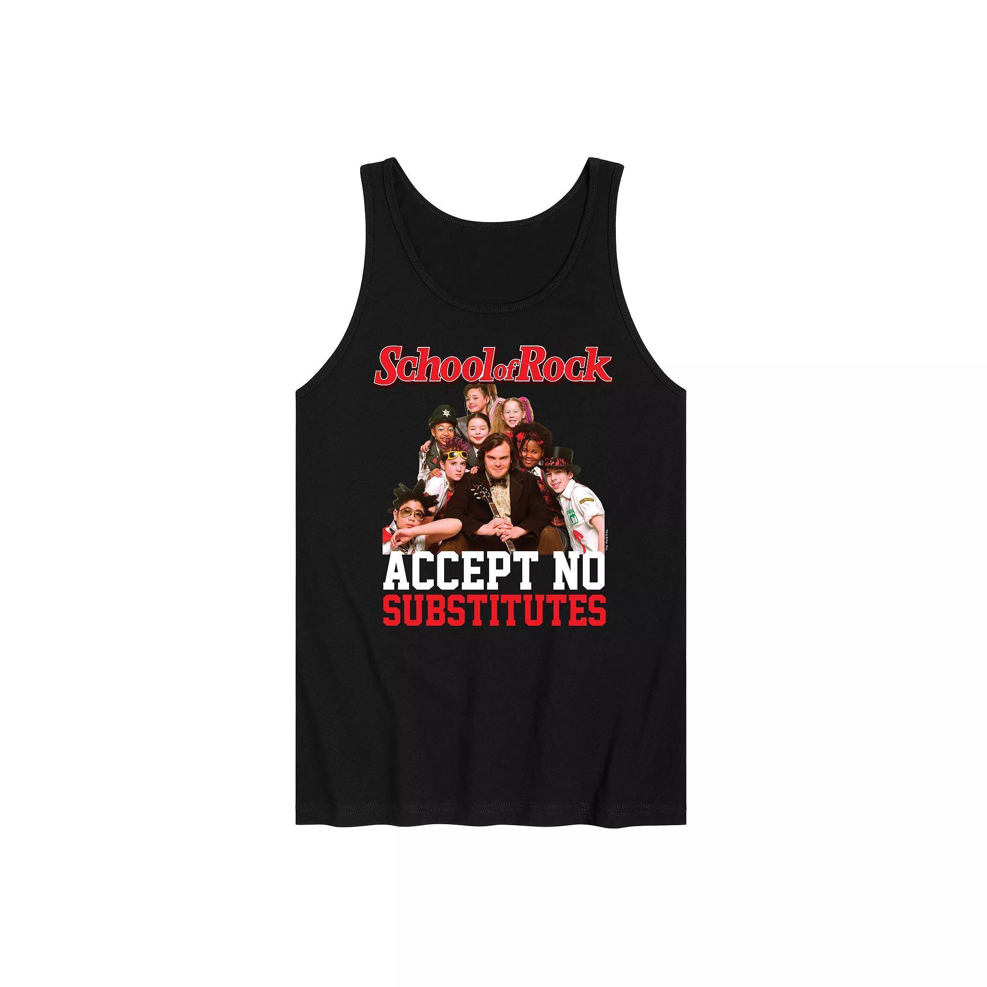 Men's School Of Rock Accept No Substitutes Tank Top,  Product Image