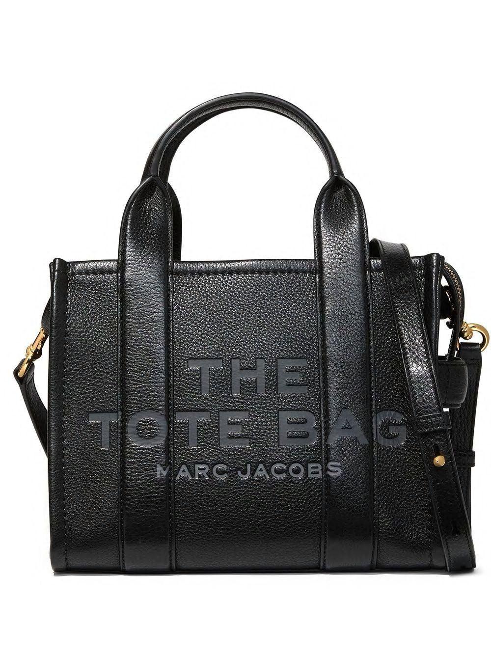 MARC JACOBS Women's The Leather Small Tote Bag In Black Product Image