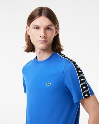 Men's Logo Stripe Cotton T-Shirt Product Image