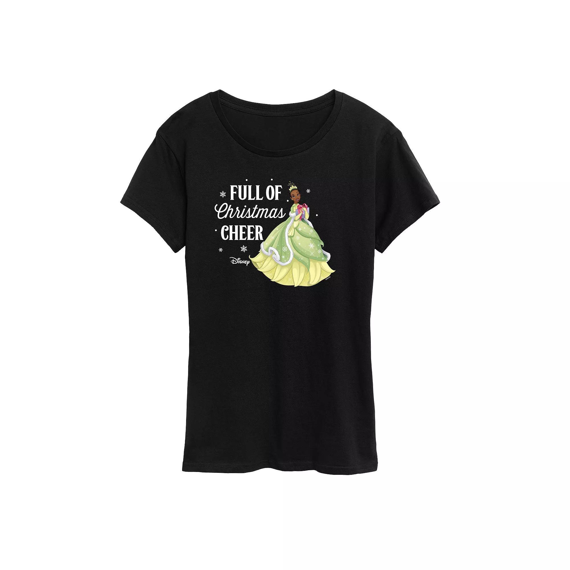 Disney Princess Tiana Women's "Full Of Christmas Cheer" Graphic Tee, Girl's,  Product Image
