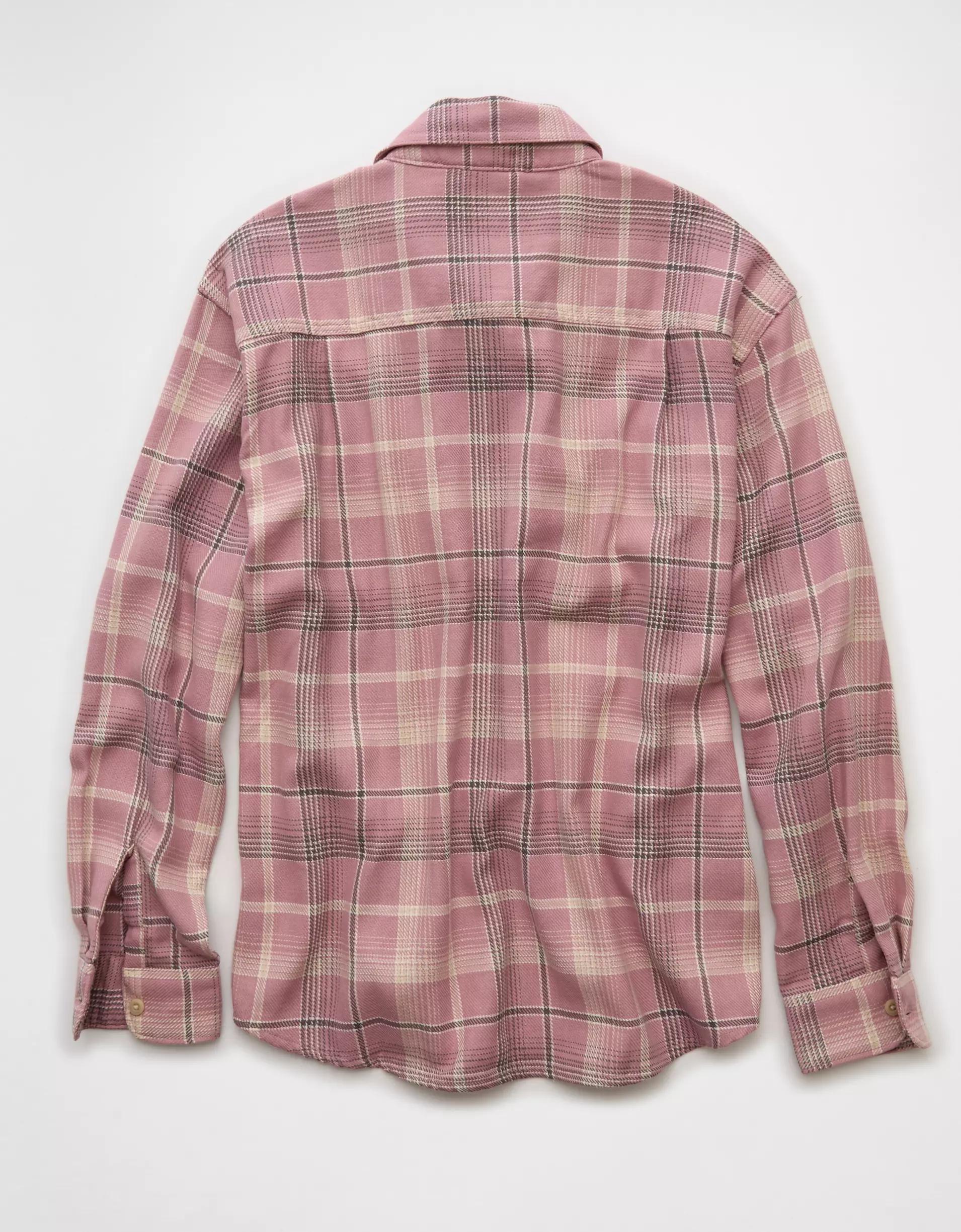 AE Textured Flannel Shirt Product Image