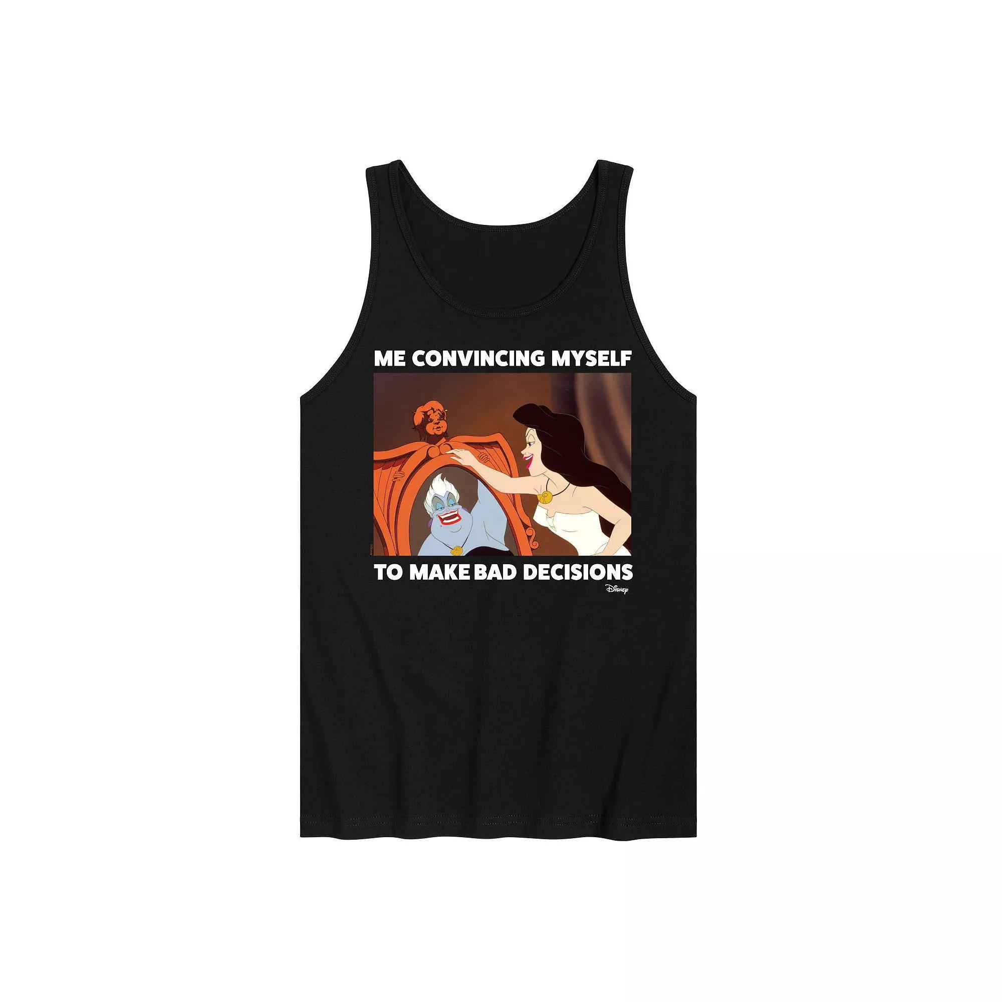 Disney Villains Men's Ursula Bad Decisions Graphic Tank Top,  Product Image