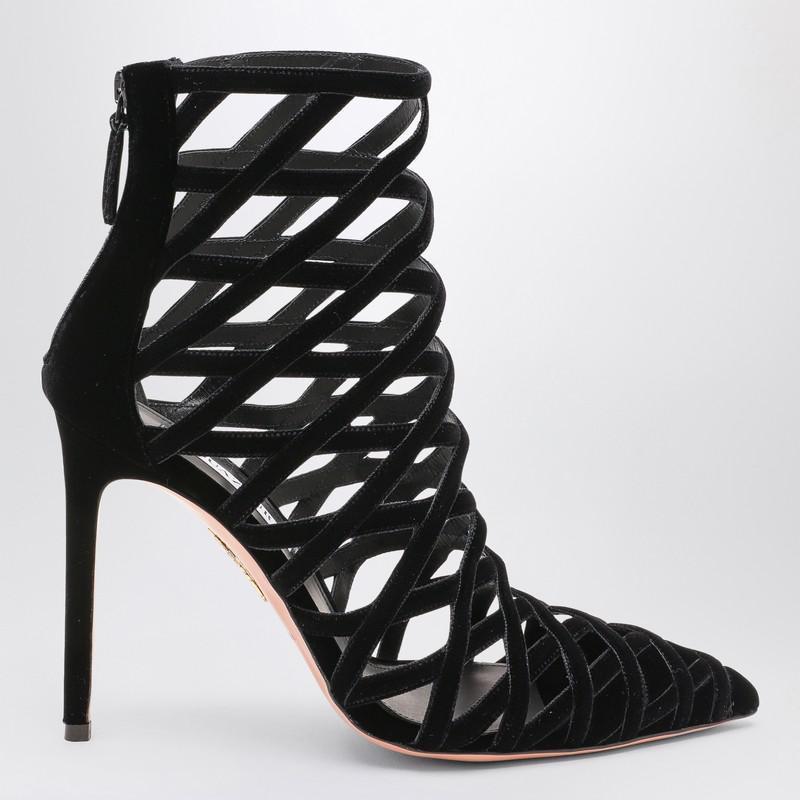 Women's Perforated Dã©colletã© With Zip Boot In Black Product Image