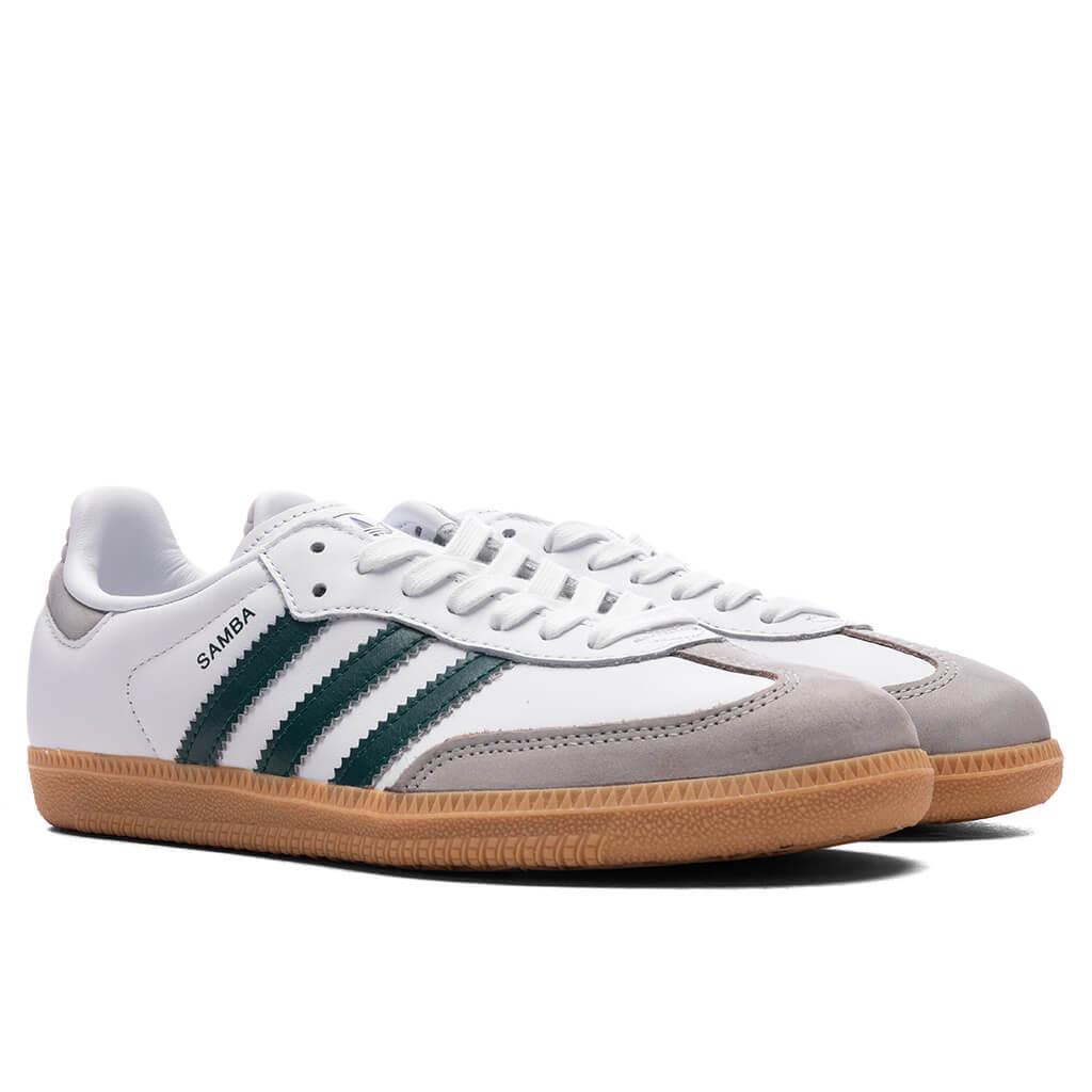 Women's Samba OG - Footwear White/Core Green/Grey Two Female Product Image