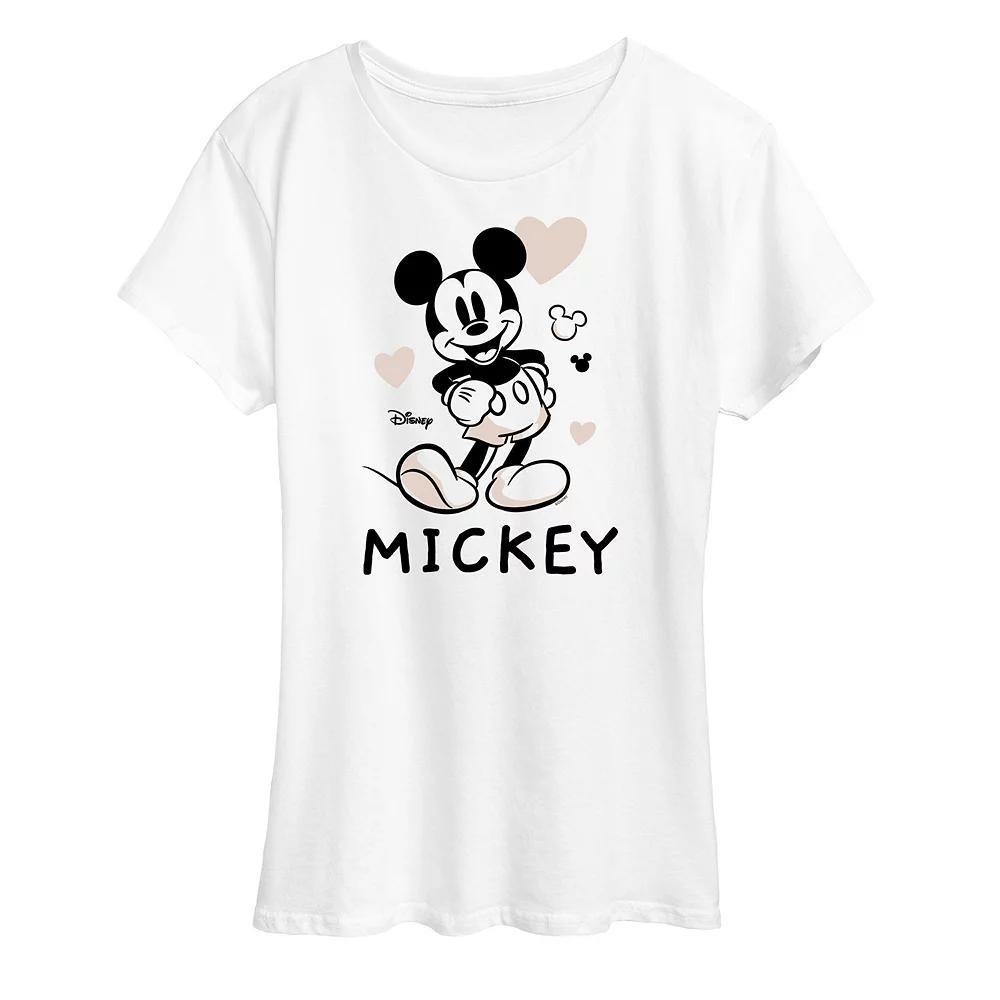 Disney's Mickey Mouse Women's Graphic Tee, Size: Small, White Product Image