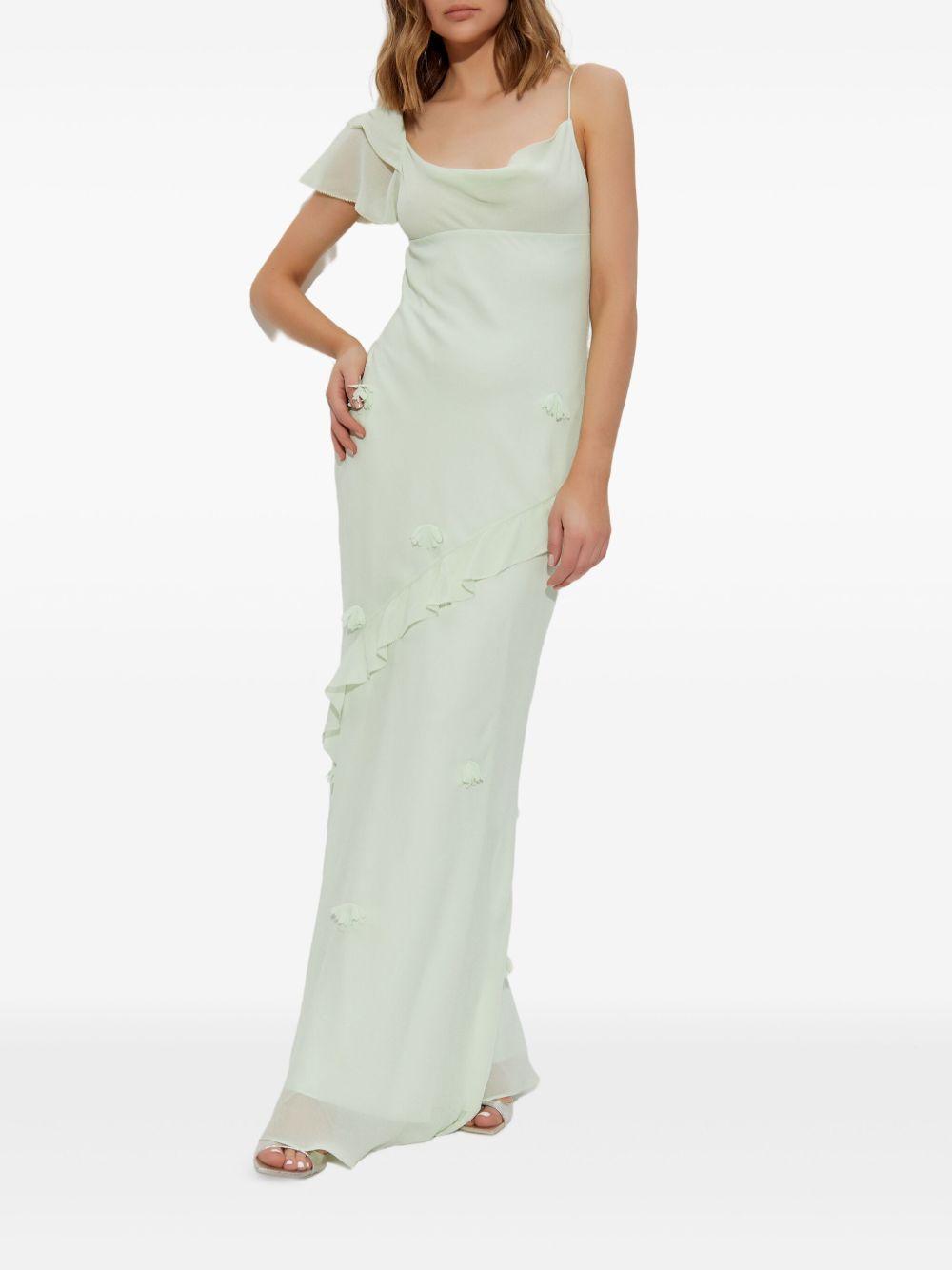 floral-appliqué georgette maxi dress Product Image