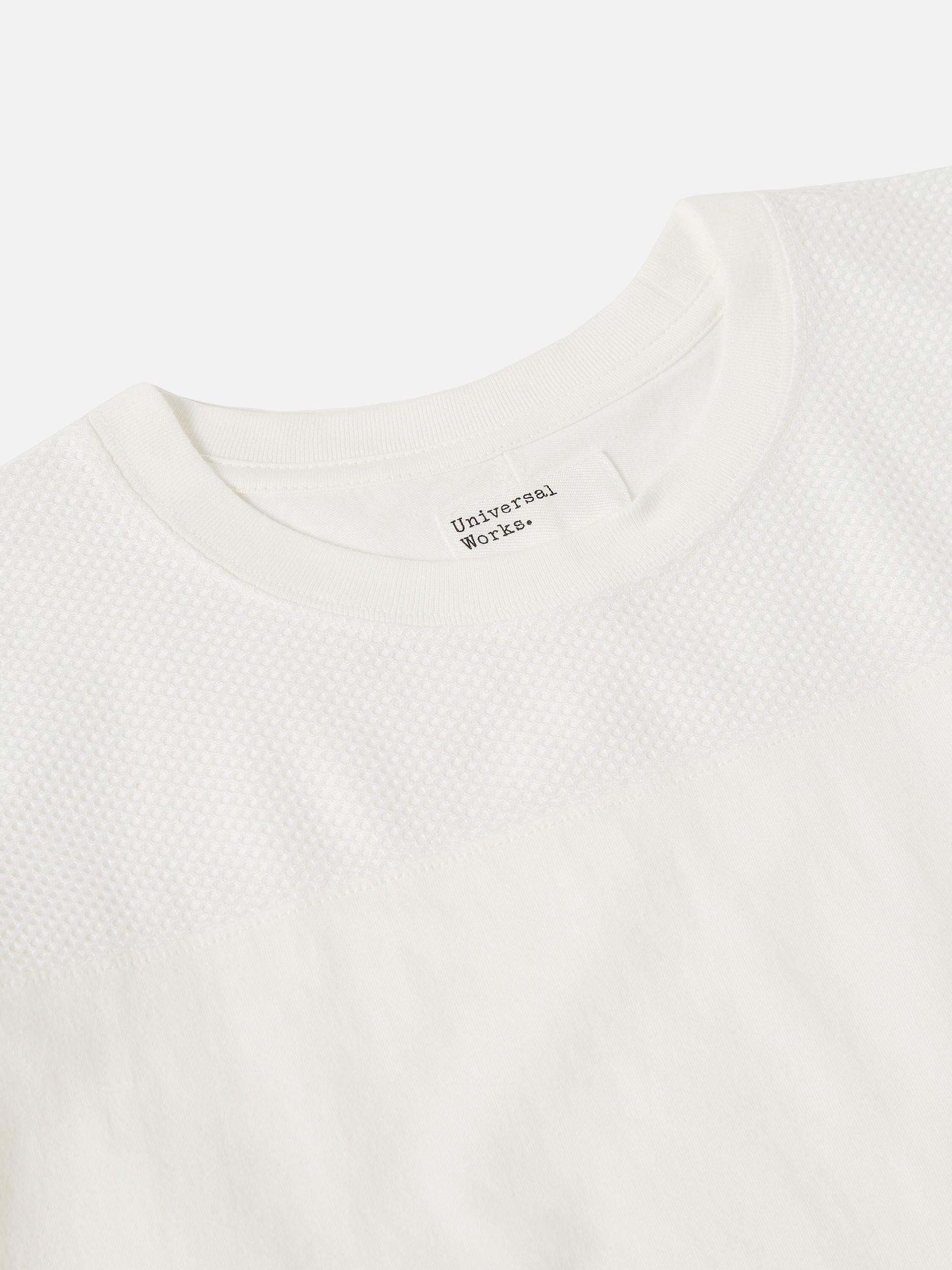 Universal Works Football Jersey in Ecru Single Jersey Product Image