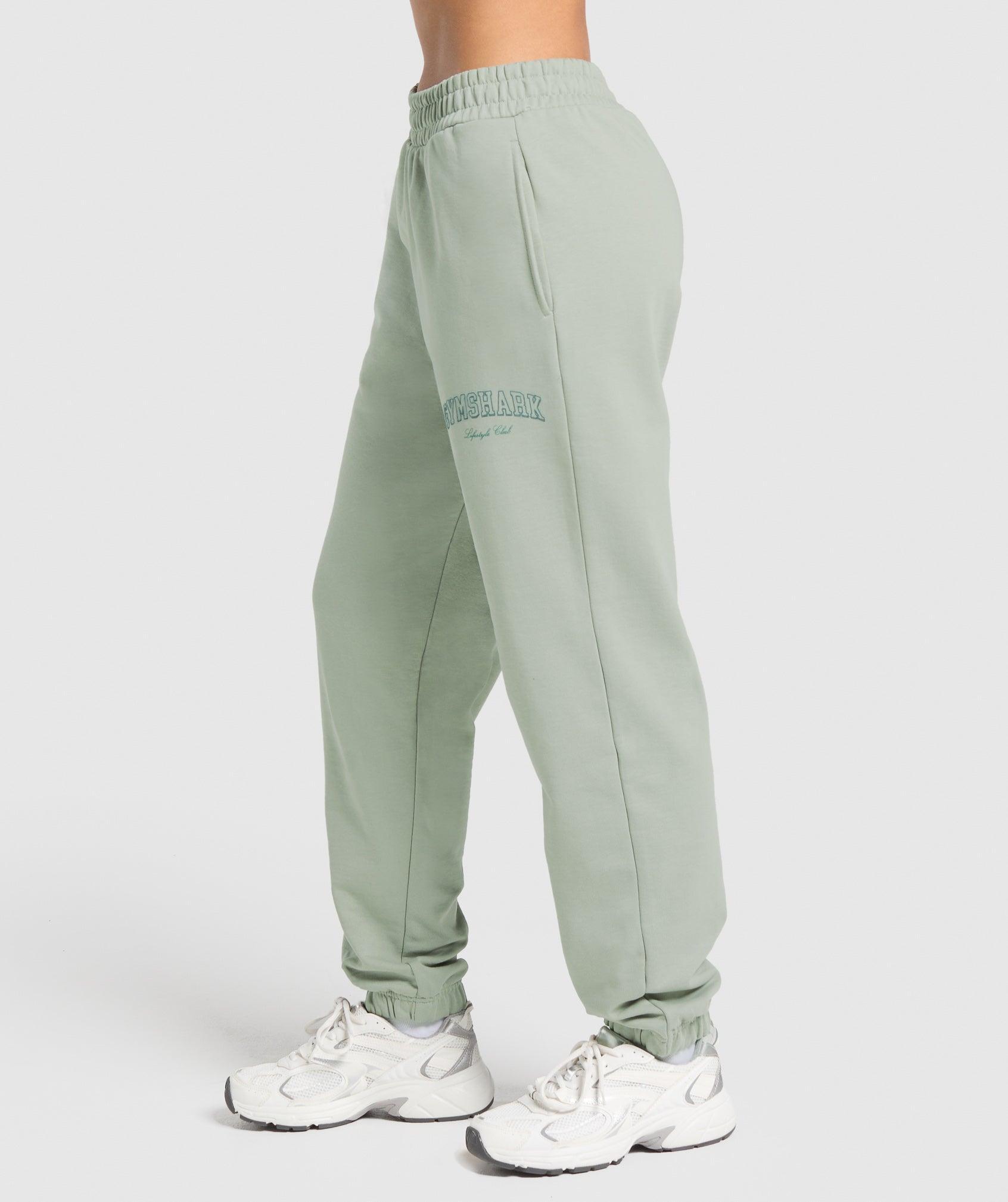 Gymshark Campus Classics Graphic Joggers - Stone Grey Female Product Image