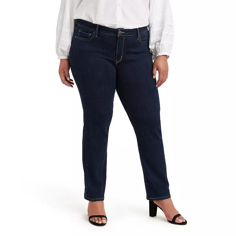 Levis 414 Plus Size Classic Mid Rise Straight Leg Stretch Denim Jeans Product Image