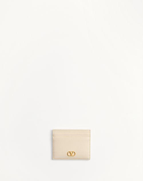 VLOGO SIGNATURE GRAINY CALFSKIN CARD HOLDER Product Image