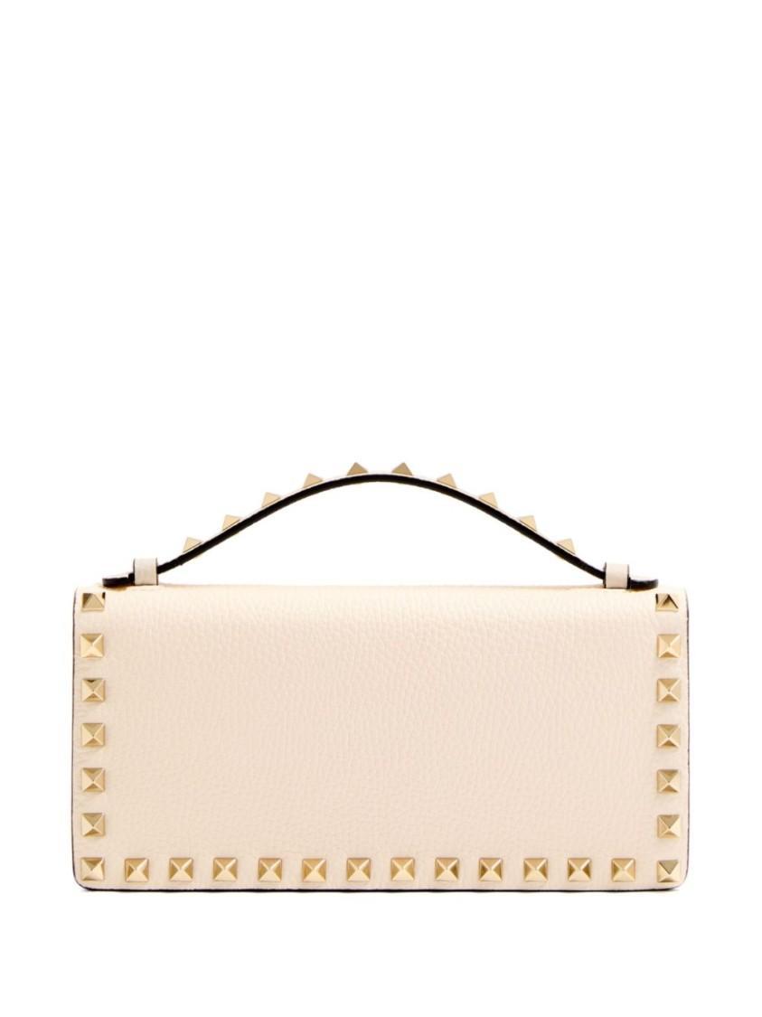 VALENTINO GARAVANI Rockstud Wallet In White Product Image