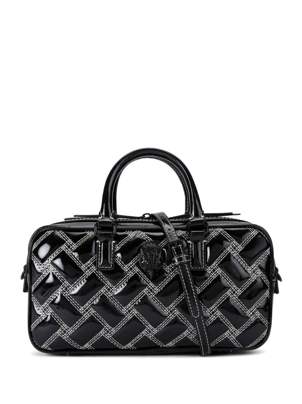 KURT GEIGER London Small Kensington Quilted Leather Duffle Bag In Black Product Image