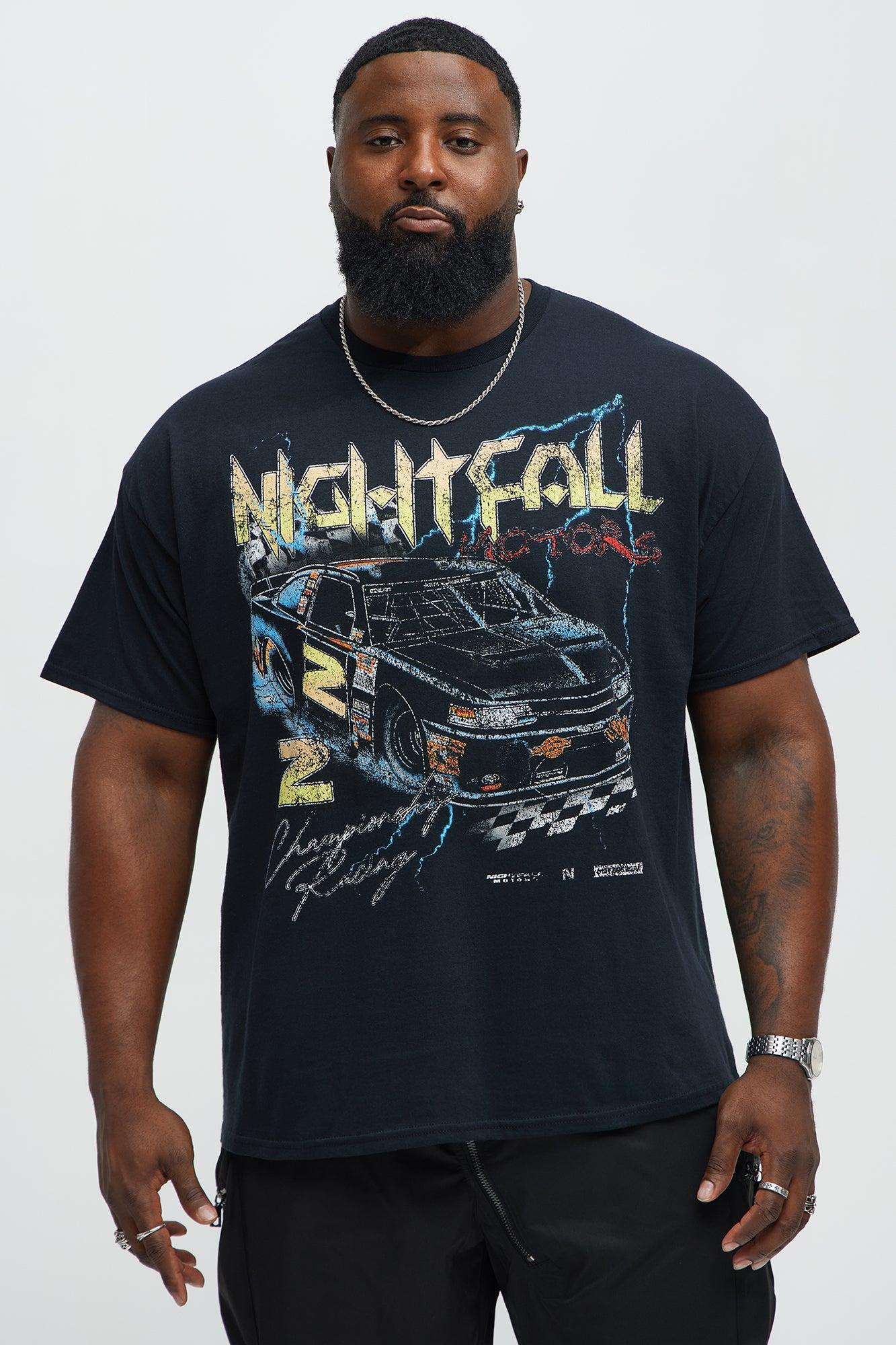 Nightcall Racing Short Sleeve Tee - Black Male Product Image