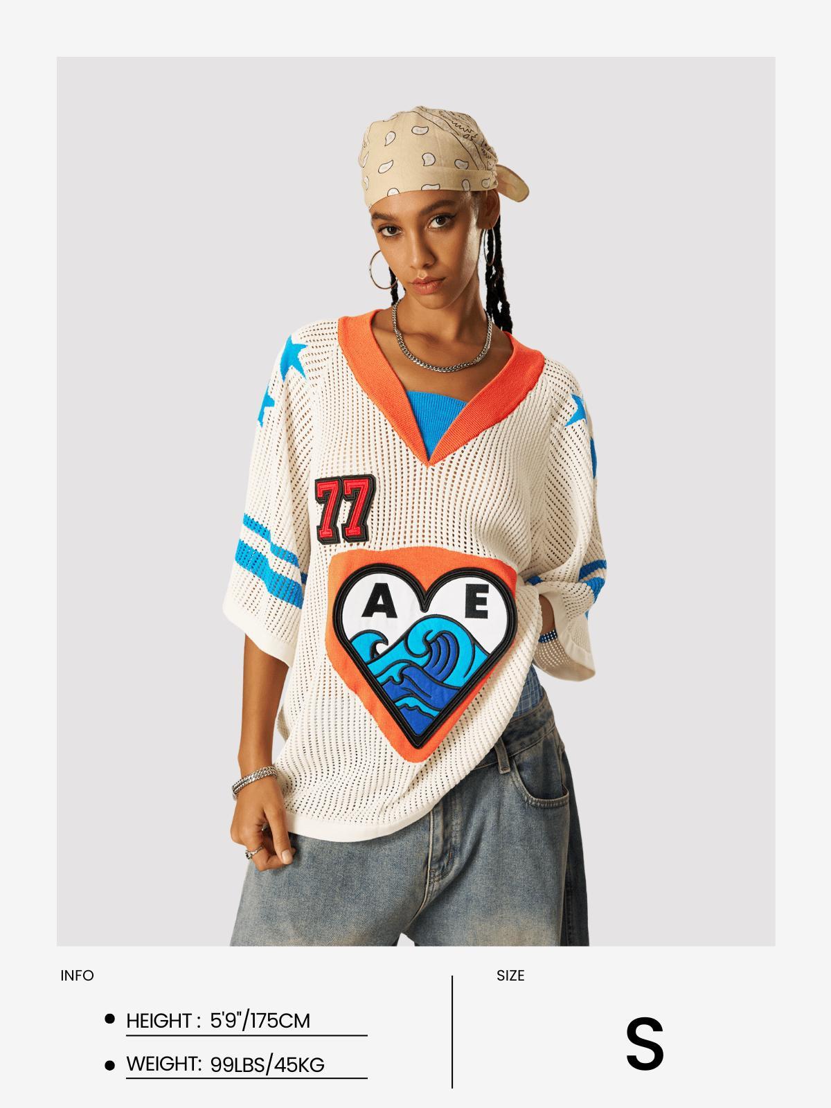 Aelfric Eden 77 Mesh V-Neck Knit Product Image