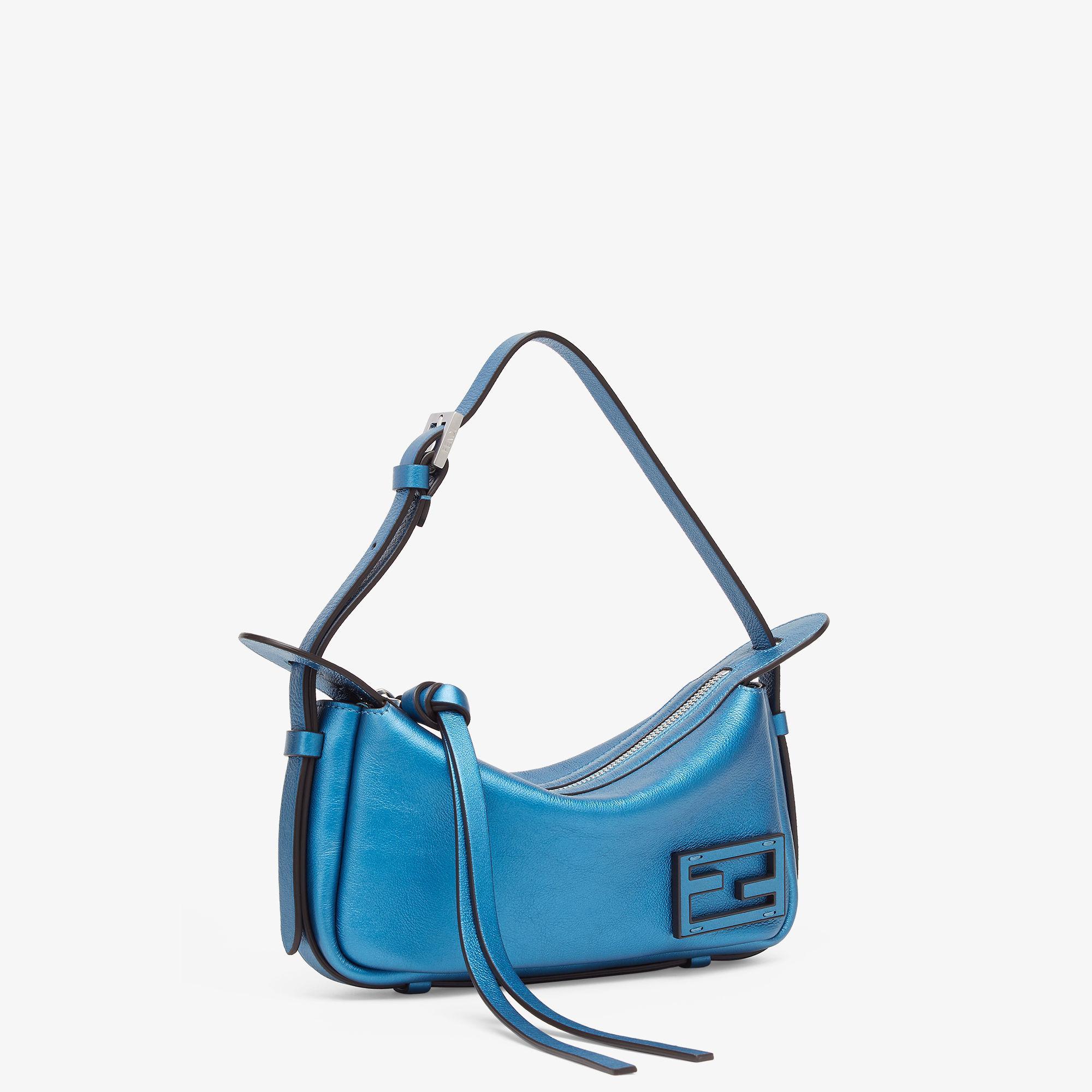 Simply Fendi MiniBlue metallic leather mini-bag Product Image