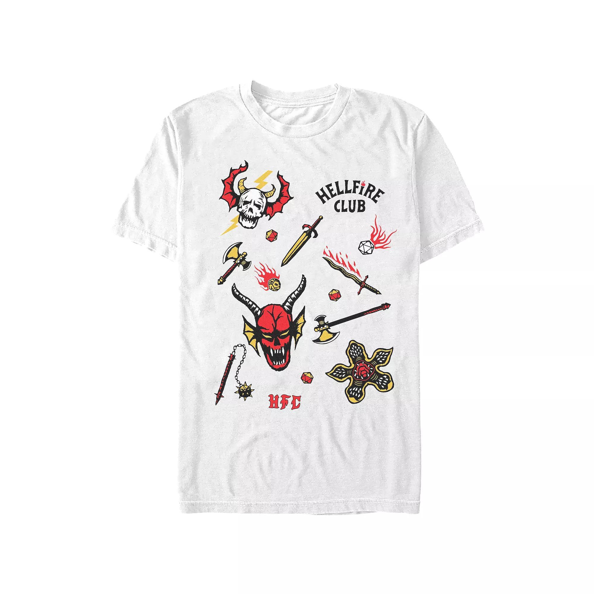 Men's Stranger Things Hellfire Club Icons Graphic Tee,  Product Image