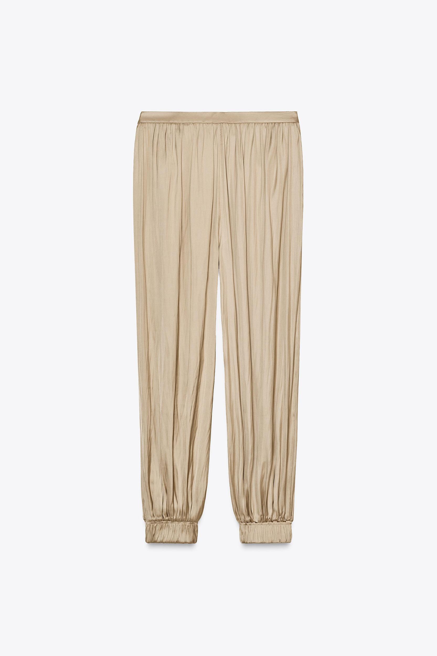 SATIN BOMBER PANTS Product Image