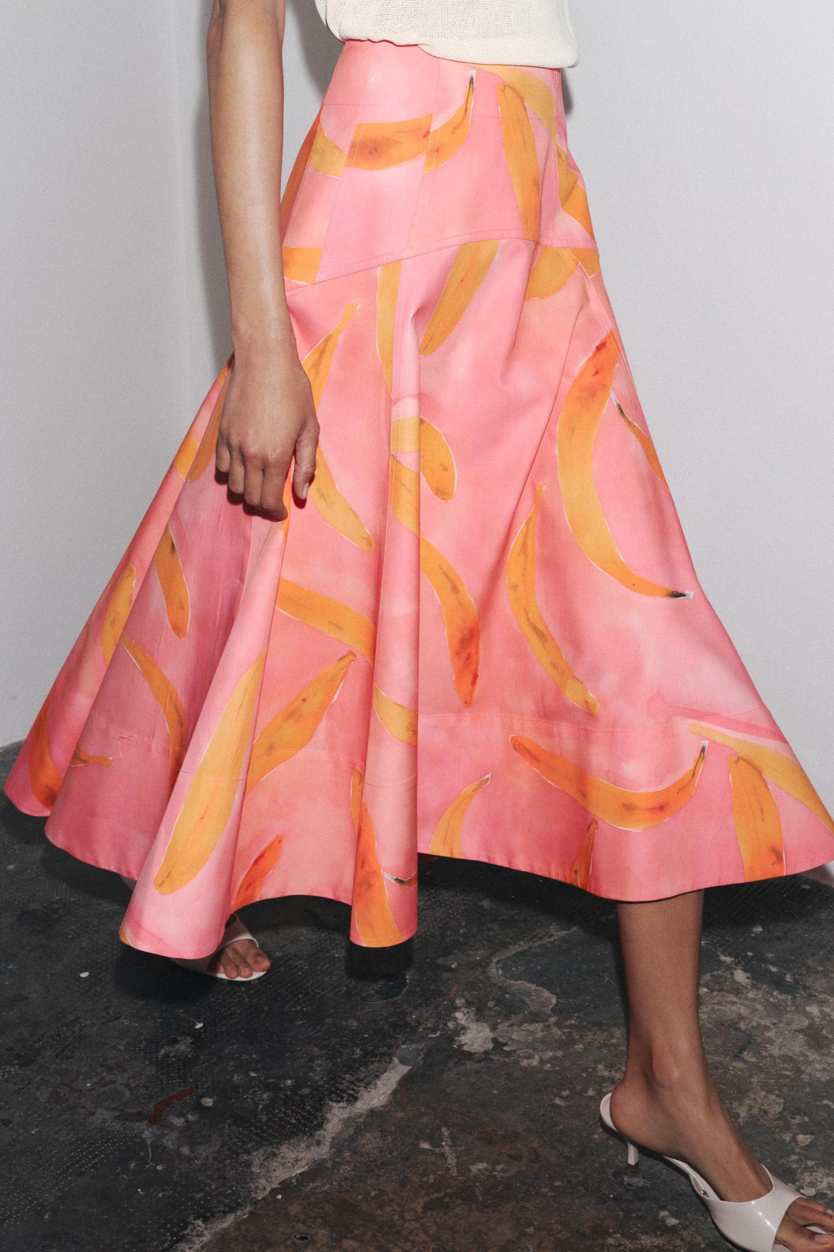 ZW COLLECTION PRINTED MIDI SKIRT Product Image