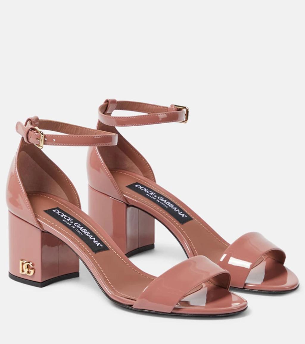 DOLCE & GABBANA Dg Sandalen Aus Lackleder In Pink Product Image