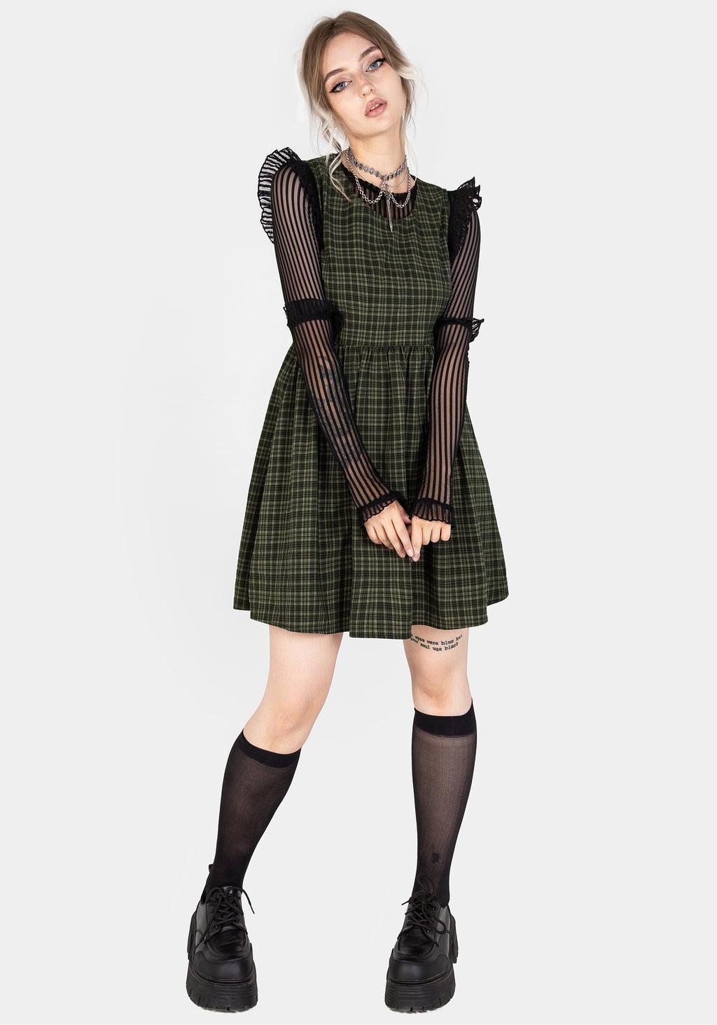 Sabine Check Mini Skater Dress Product Image