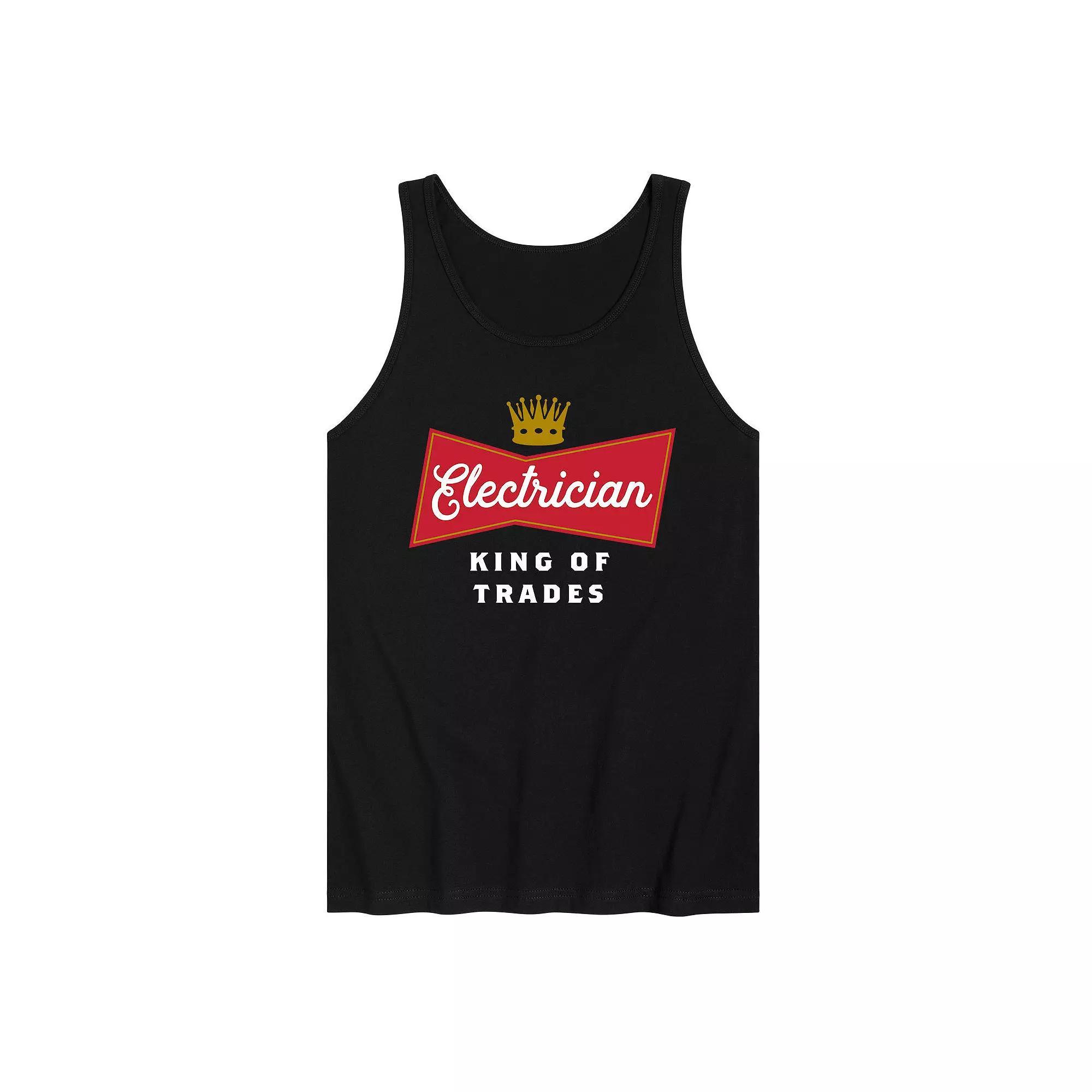 Men's Electrician King Of Trades Tank Top,  Product Image