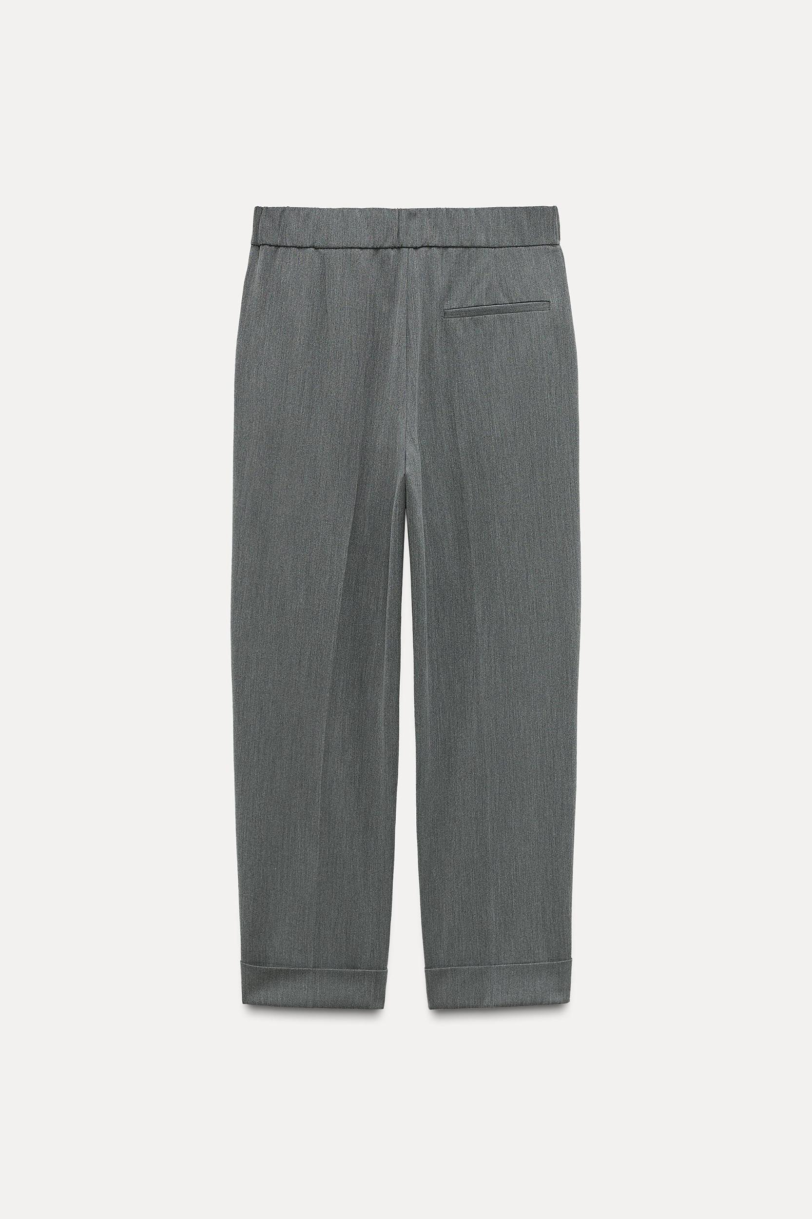 PANTS WITH DARTS AND CUFFED HEM Product Image