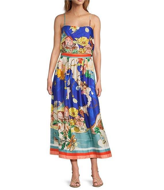 Antonio Melani Evie Woven Ocean Print High Rise A-Line Coordinating Skirt Product Image