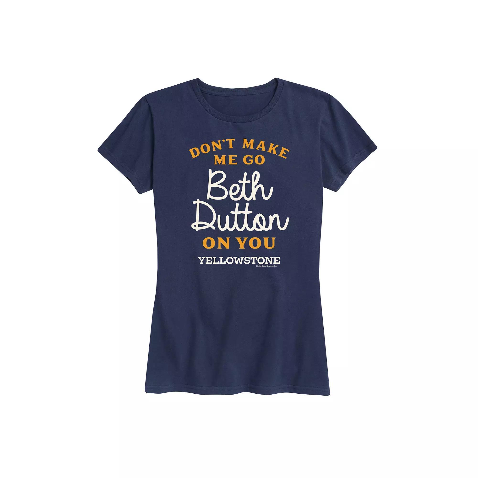 Women's Yellowstone Go Beth Dutton Graphic Tee, Girl's, Size: Small, Blue Product Image