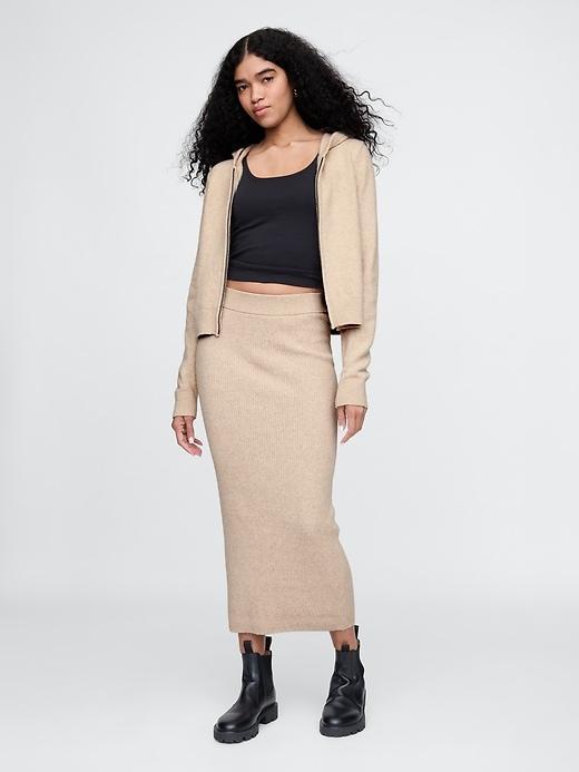 CashSoft Rib Maxi Sweater Skirt Product Image