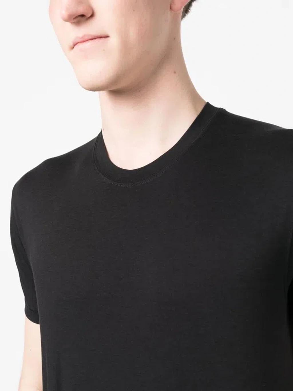 TOM FORD Placed Rib Slim-fit Lyocell And Cotton-blend T-shirt In Neutrals Product Image