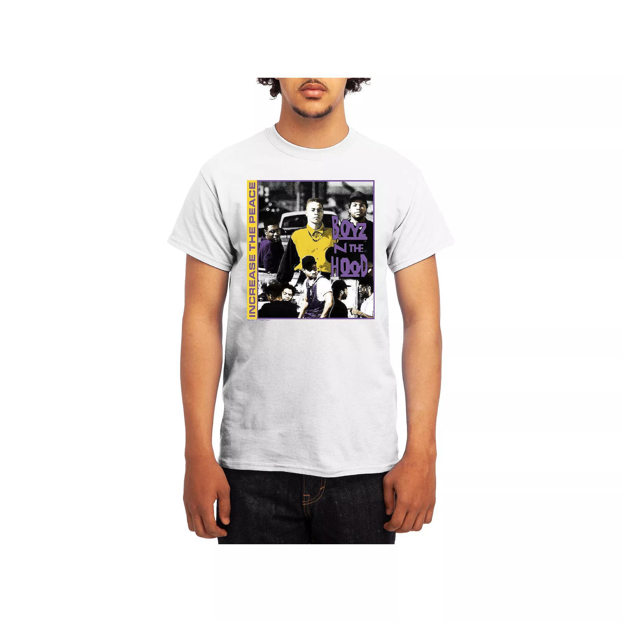 Men's Boyz N' The Hood Increase The Peace Duo-Chrome Graphic Tee, Boy's, Size: Small, White Product Image