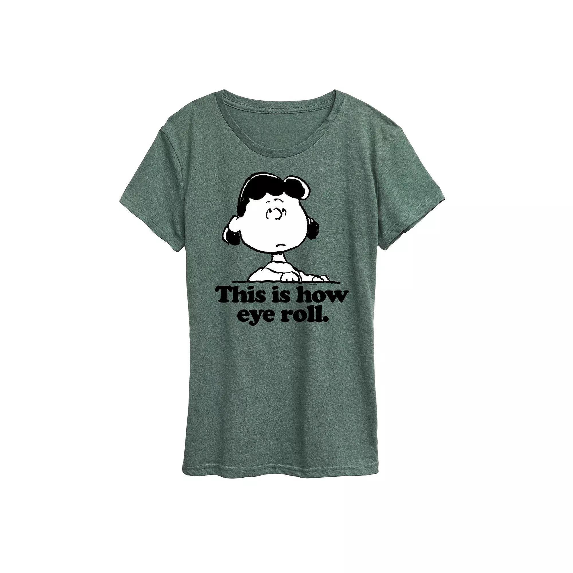 Women's Peanuts Lucy This Is How Eye Roll Graphic Tee,  Product Image